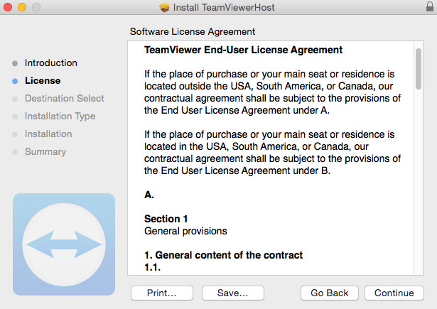 teamviewer install for mac